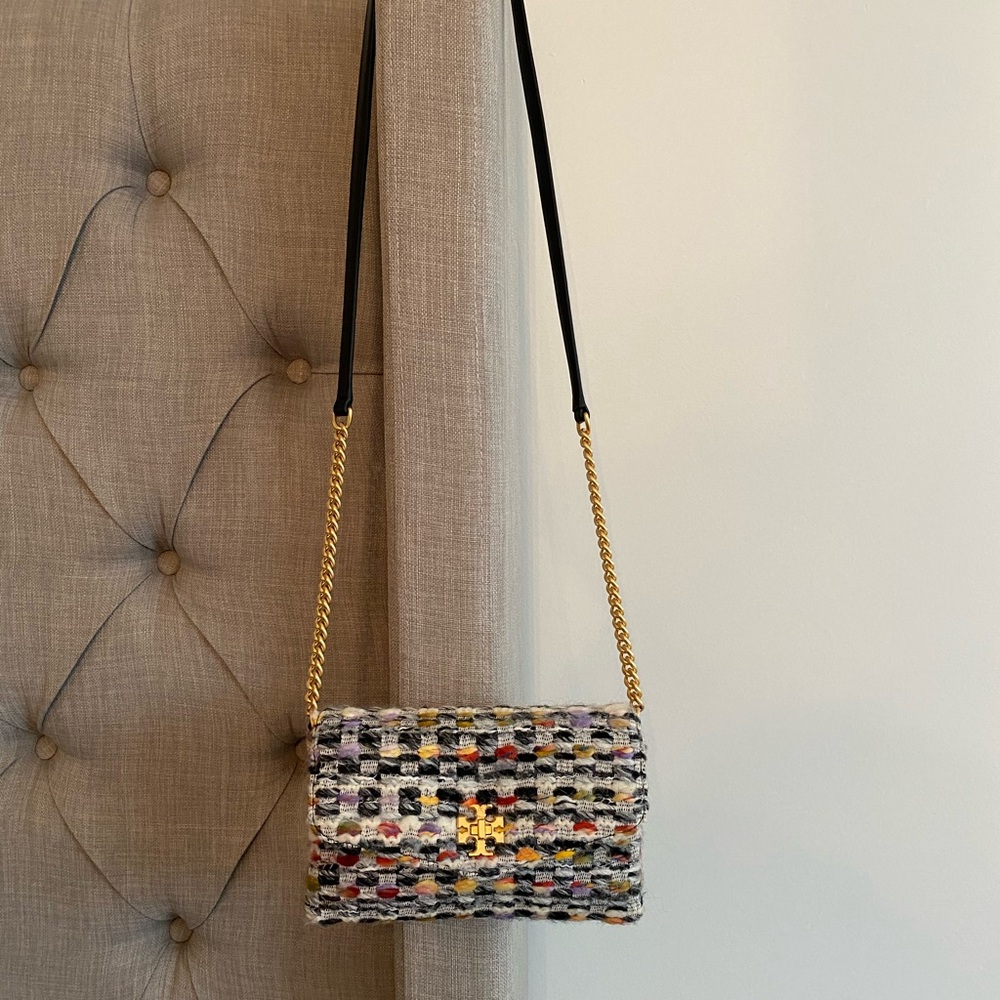Tory Burch Kira Tweed Chain Wallet